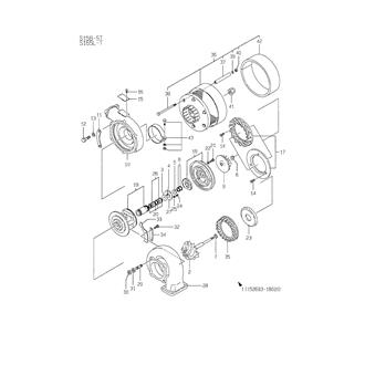 FIG 13. PARTS OF RU110 TURBOCHARGER