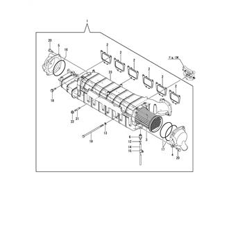 FIG 106. (13E)SUC. MANIFOLD & INTER COOLER(WITH HEATER)(WITH INST. PANEL)(JCI)