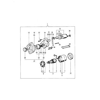 FIG 55. STARTING MOTOR COMPONENT PARTS