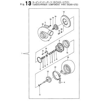 FIG 13. TURBOCHARGER COMPONENT PARTS(66CHX-UTE)