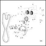 Engine Components (Drive Belt) (0M957579 Thru 0M959367)