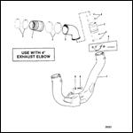 EXHAUST SYSTEM USE WITH 7 DEGREE EXHAUST ELBOW