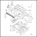 CYLINDER BLOCK OIL PUMP AND OIL PAN